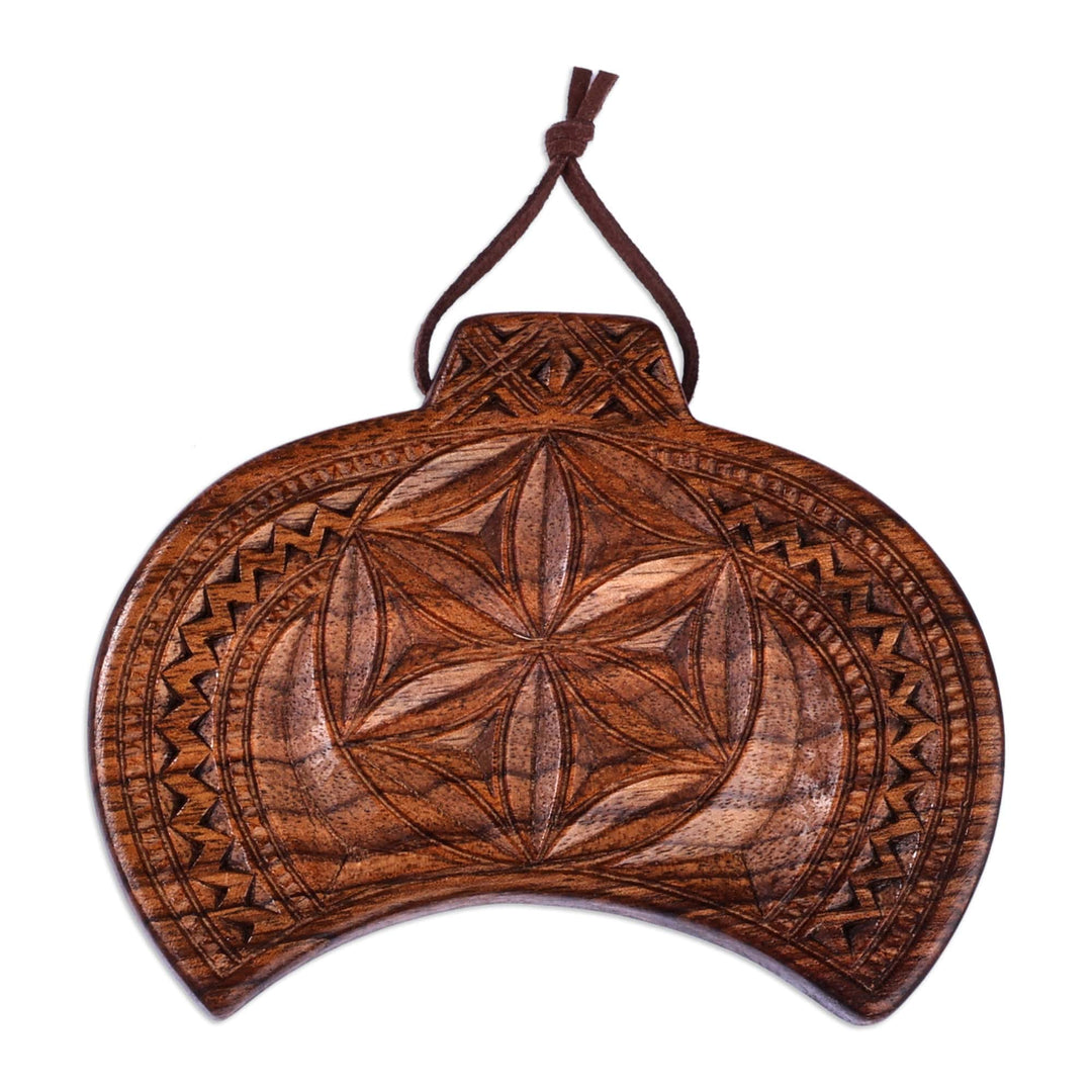 Traditional Handcrafted Walnut Wood Daghdghan Wall Decor - One Amulet