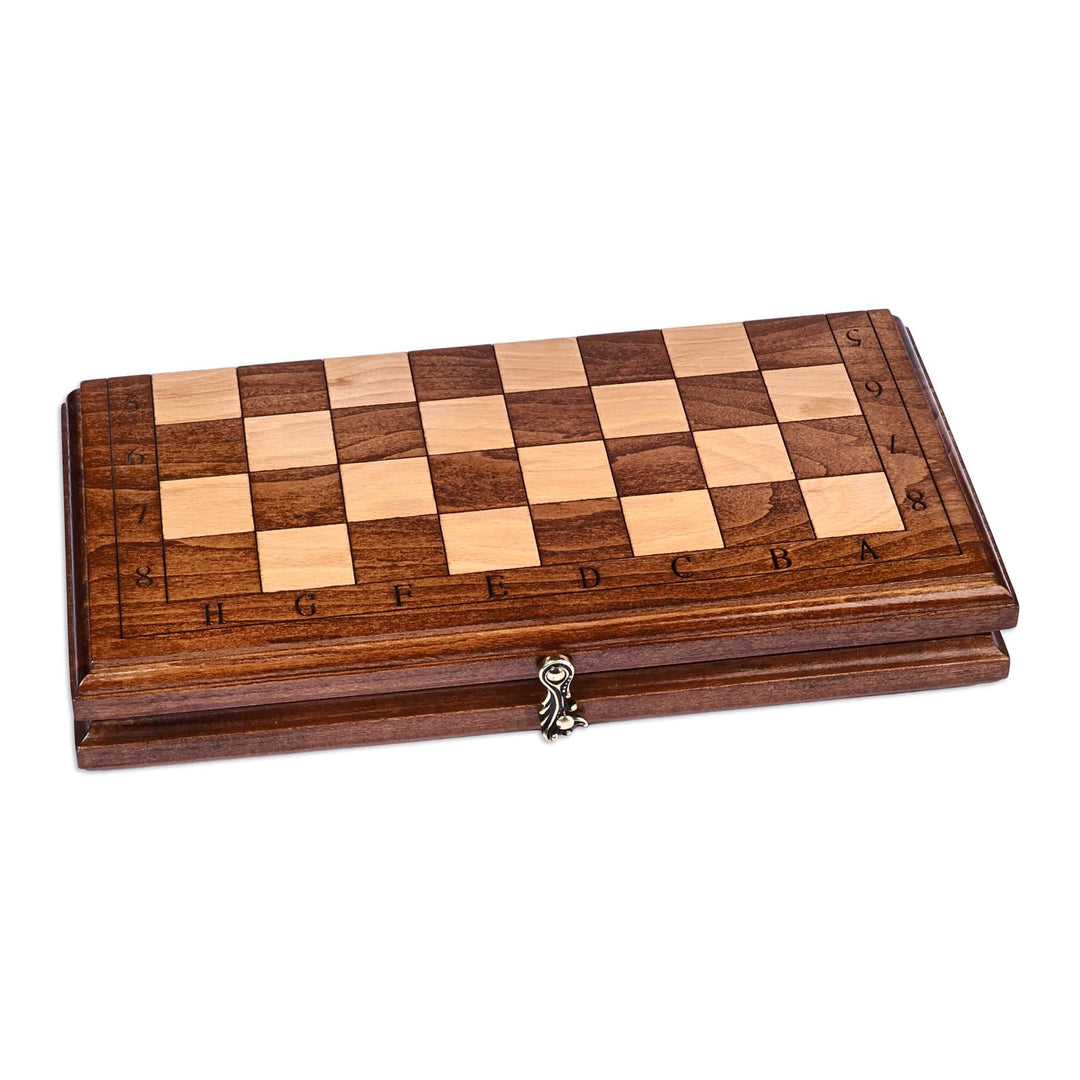 Wood Chess & Backgammon Board Game Set Handmade in Armenia - Double the Joy