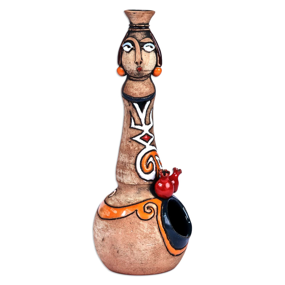 Whimsical Woman-Shaped Ceramic Salt Holder from Armenia - Armenian Savor