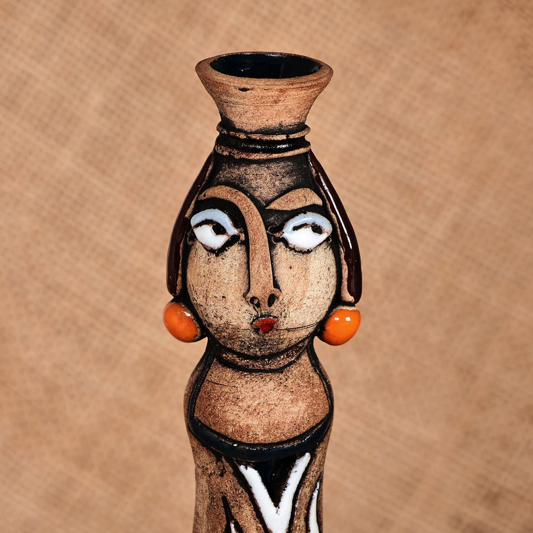 Whimsical Woman-Shaped Ceramic Salt Holder from Armenia - Armenian Savor