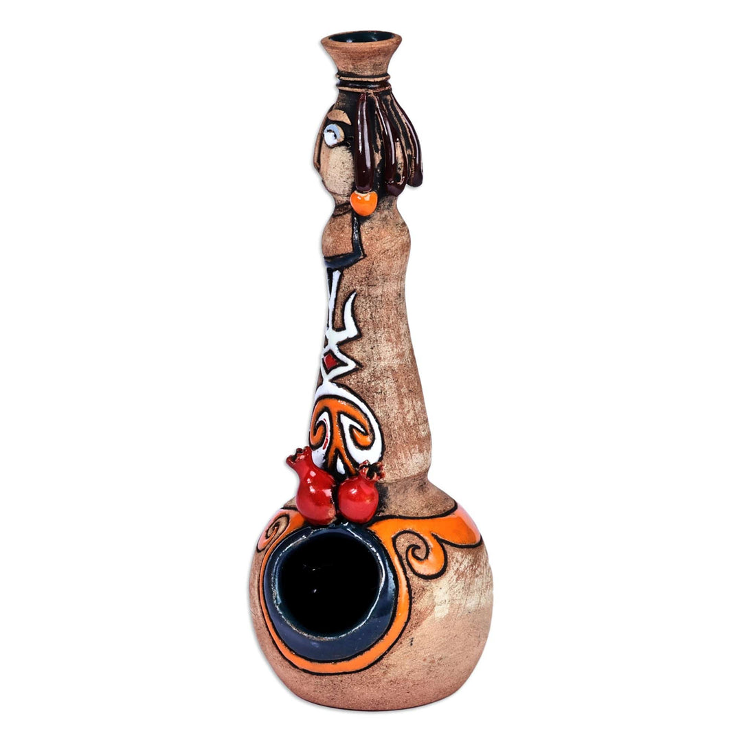 Whimsical Woman-Shaped Ceramic Salt Holder from Armenia - Armenian Savor