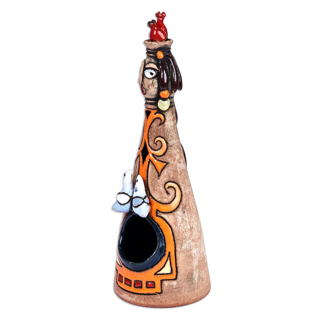 Armenian Hand-Painted Woman-Shaped Ceramic Salt Bowl - Armenian Flavor