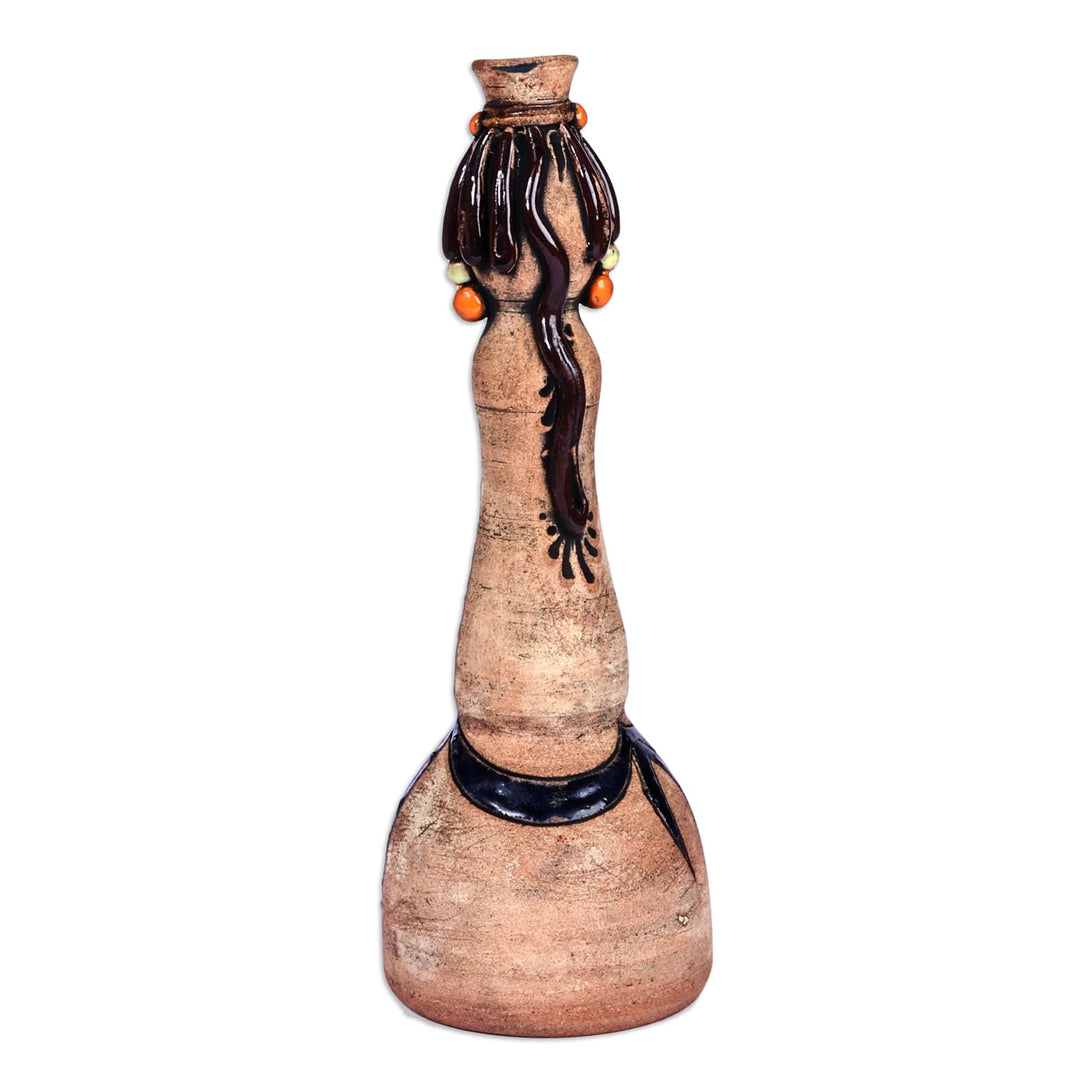 Woman in National Armenian Costume Ceramic Condiment Holder - Armenian Seasoning