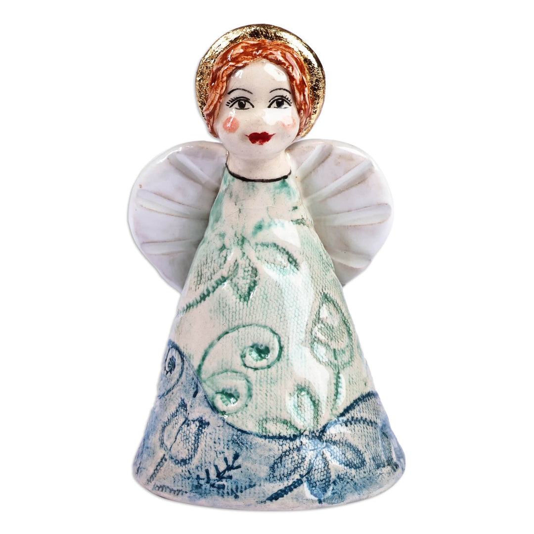 Angel Decorative Ceramic Bell Crafted and Painted by Hand - Angelic Harmonies