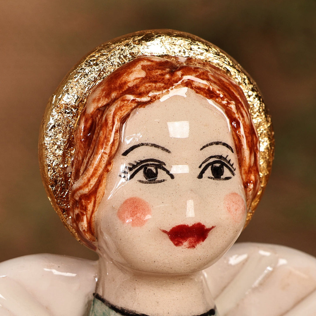 Angel Decorative Ceramic Bell Crafted and Painted by Hand - Angelic Harmonies