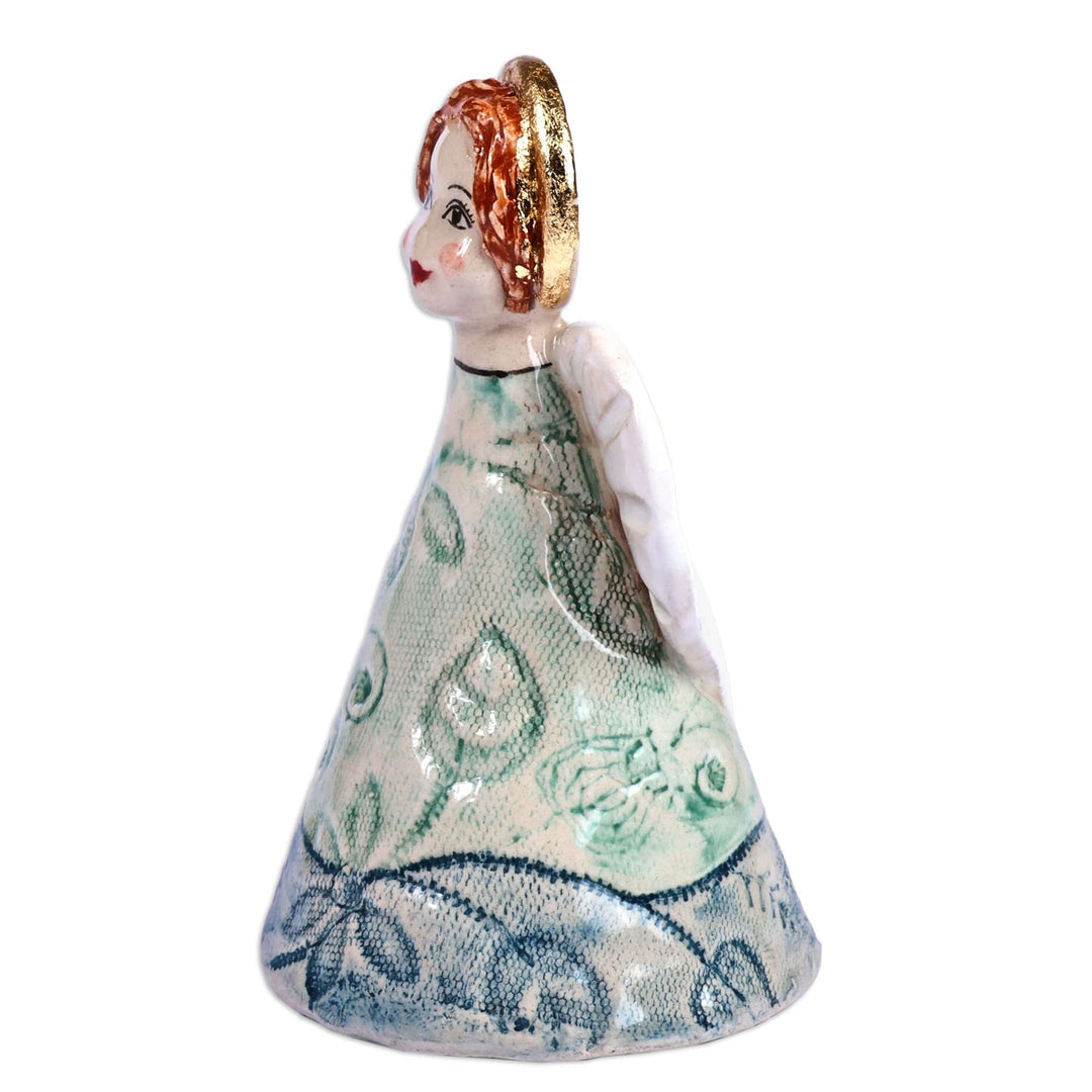 Angel Decorative Ceramic Bell Crafted and Painted by Hand - Angelic Harmonies