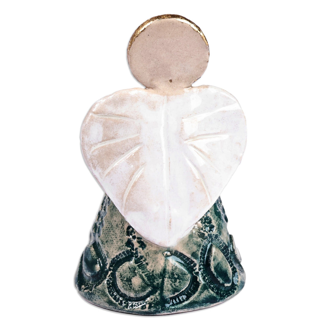 Angel-Themed Decorative Ceramic Bell Made & Painted by Hand - Angelic Sounds