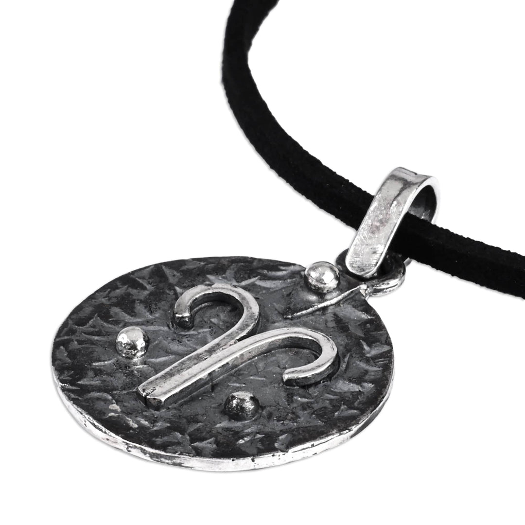 Sterling Silver Aries Pendant Necklace with Adjustable Cord - Amazing Aries