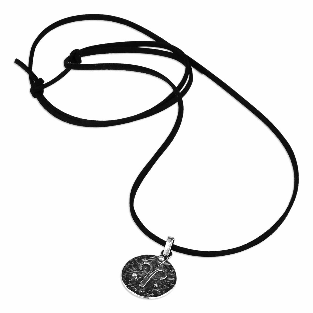 Sterling Silver Aries Pendant Necklace with Adjustable Cord - Amazing Aries