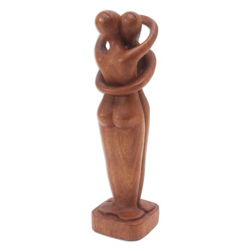 Romantic Wood Statuette - Hold Me Tight