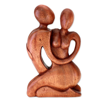 Romantic Wood Sculpture - Beside Me