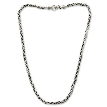 Men's Sterling Silver Chain Necklace - Sea Fern