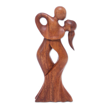 Romantic Wood Sculpture - Dancing Couple