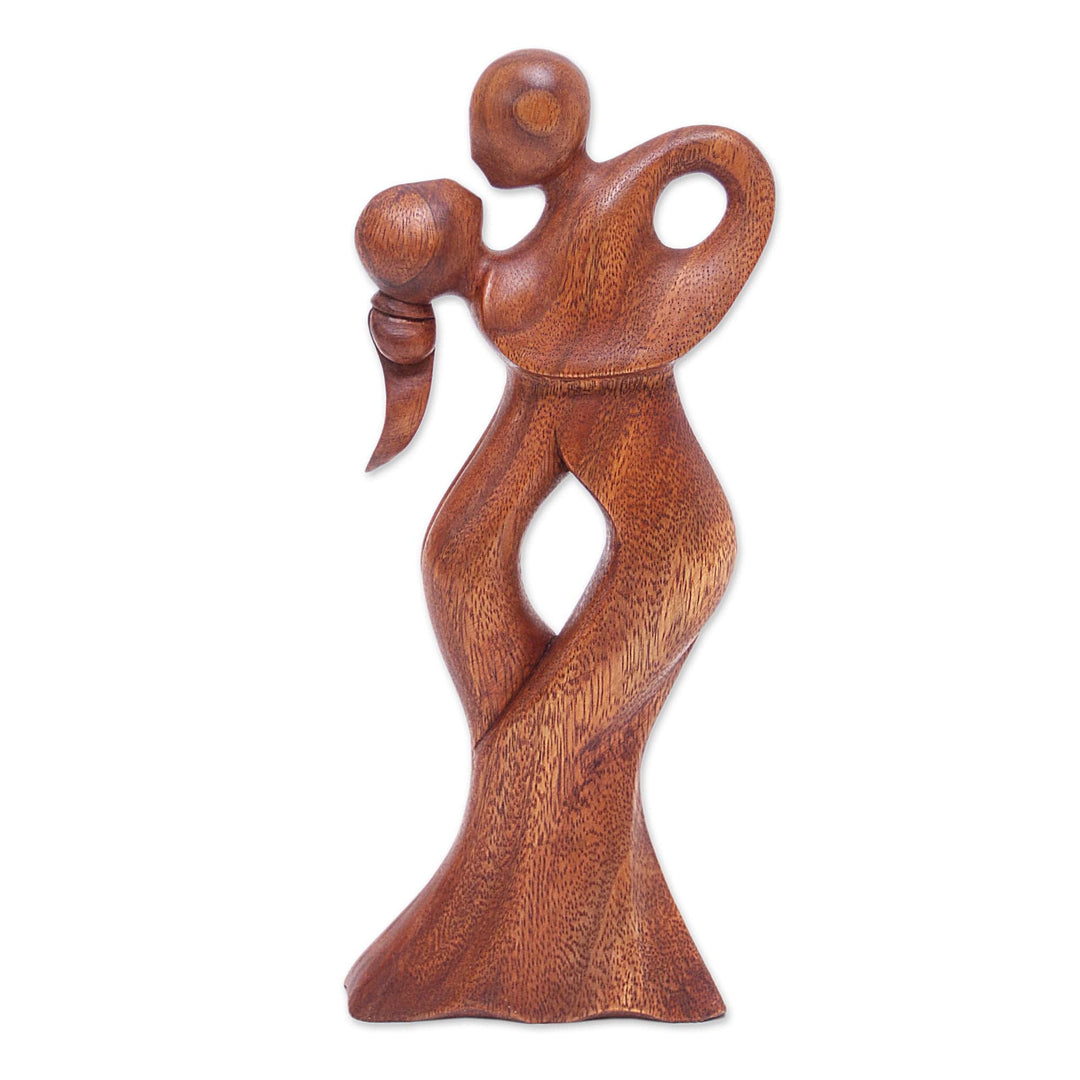Romantic Wood Sculpture - Dancing Couple