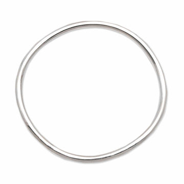 Polished Round Sterling Silver Bangle Bracelet - Simplicity in the Round