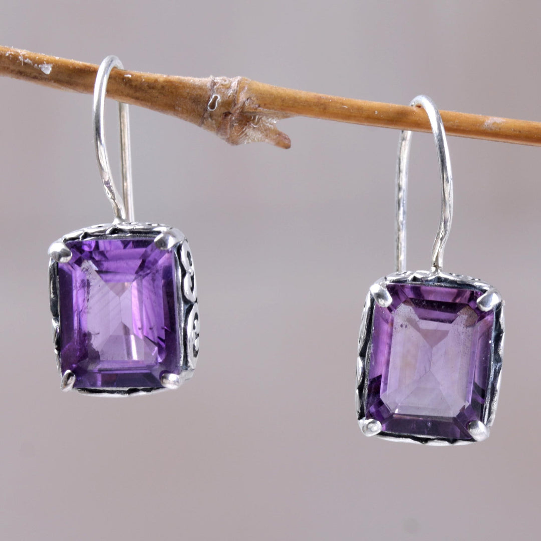 Amethyst Drop Earrings in Indonesia - Imagine