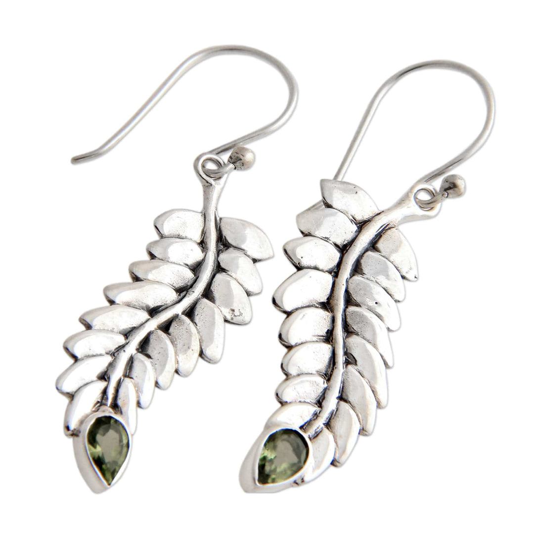 Peridot dangle earrings - Sweet Leaf