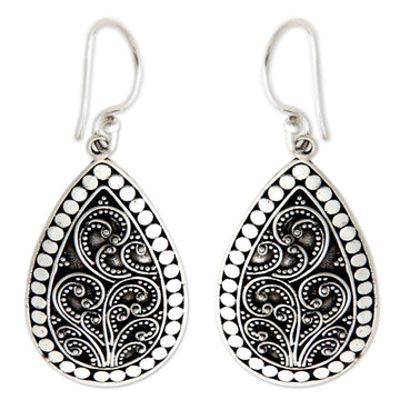 Style Sterling Silver Dangle Earrings - Fern