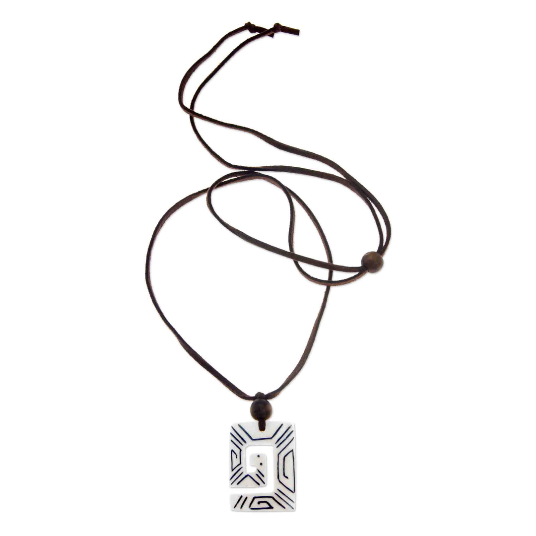 Bone Pendant Necklace - Tribal Paths