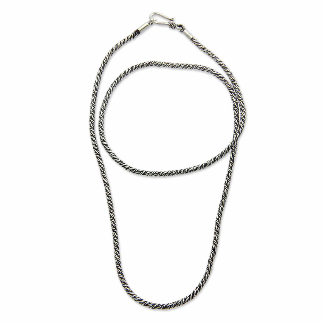 Men's Sterling Silver Chain Necklace - Proud Dragon