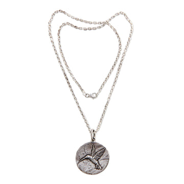 Sterling Silver Pendant Necklace - Hummingbird Magic