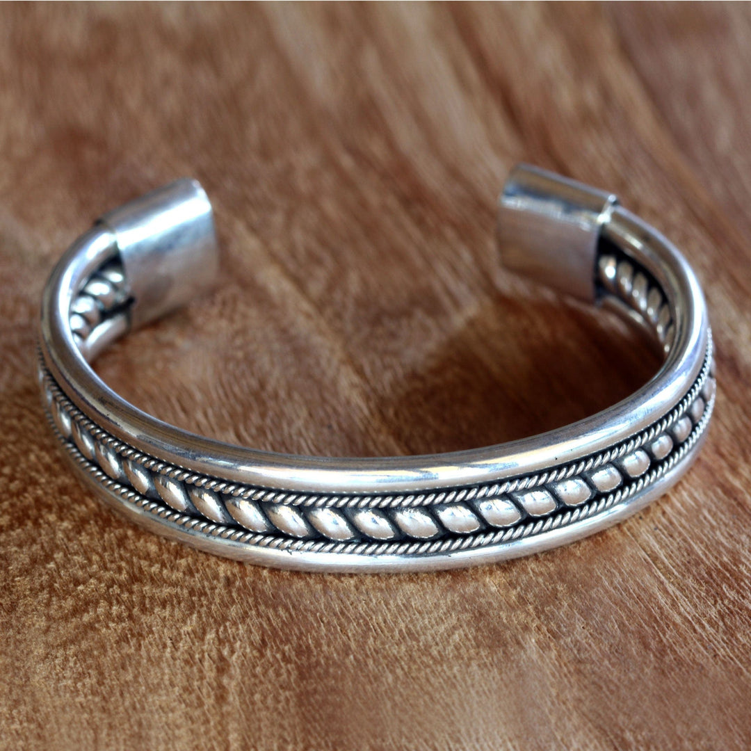Modern Sterling Silver Cuff Bracelet - Strength of Celuk