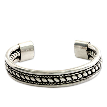 Modern Sterling Silver Cuff Bracelet - Strength of Celuk