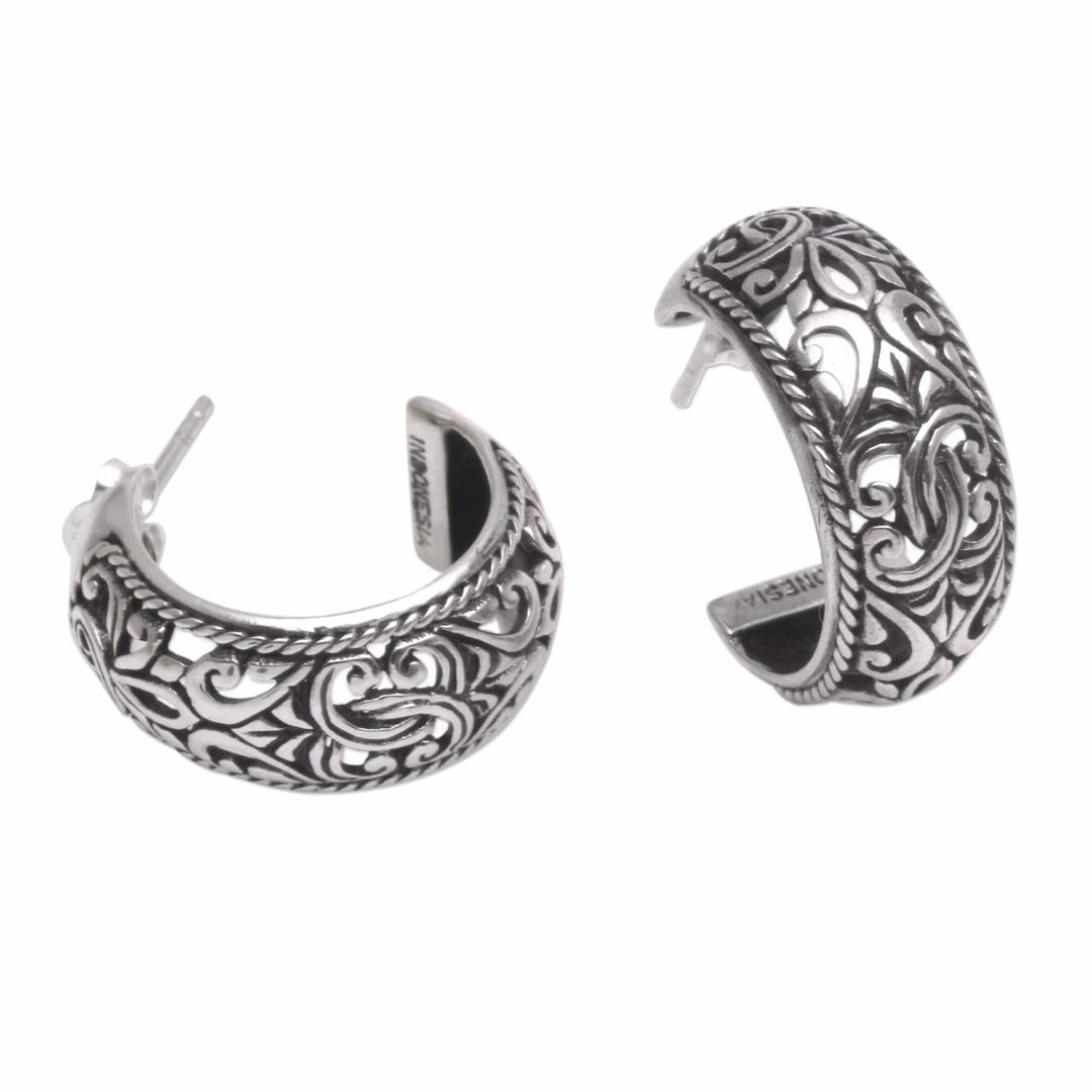 Sterling Silver Hoop Earrings - Hanging Garden