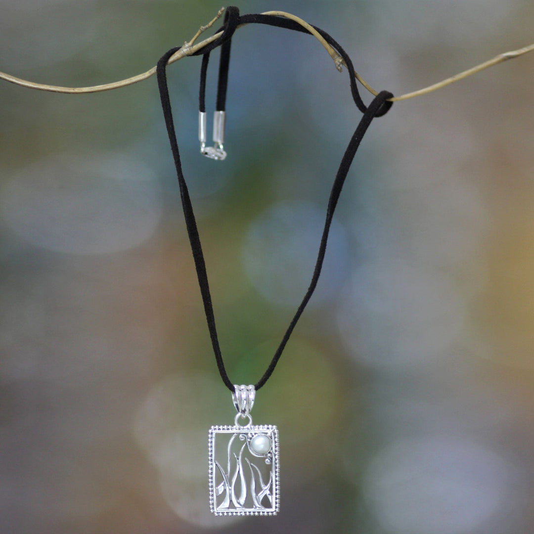 Pearl and Sterling Silver Necklace Jewelry - Nature's Moon