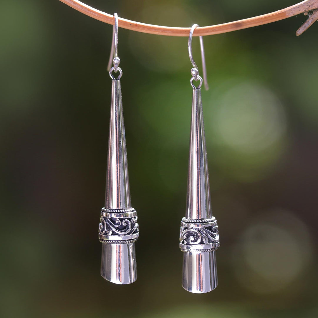 Silver Dangle Earrings - Modern Paths