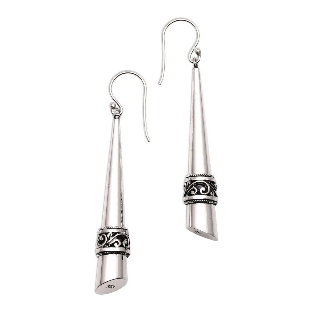 Silver Dangle Earrings - Modern Paths