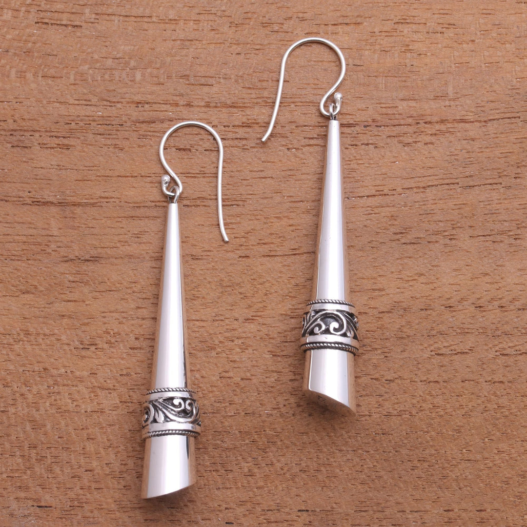 Silver Dangle Earrings - Modern Paths