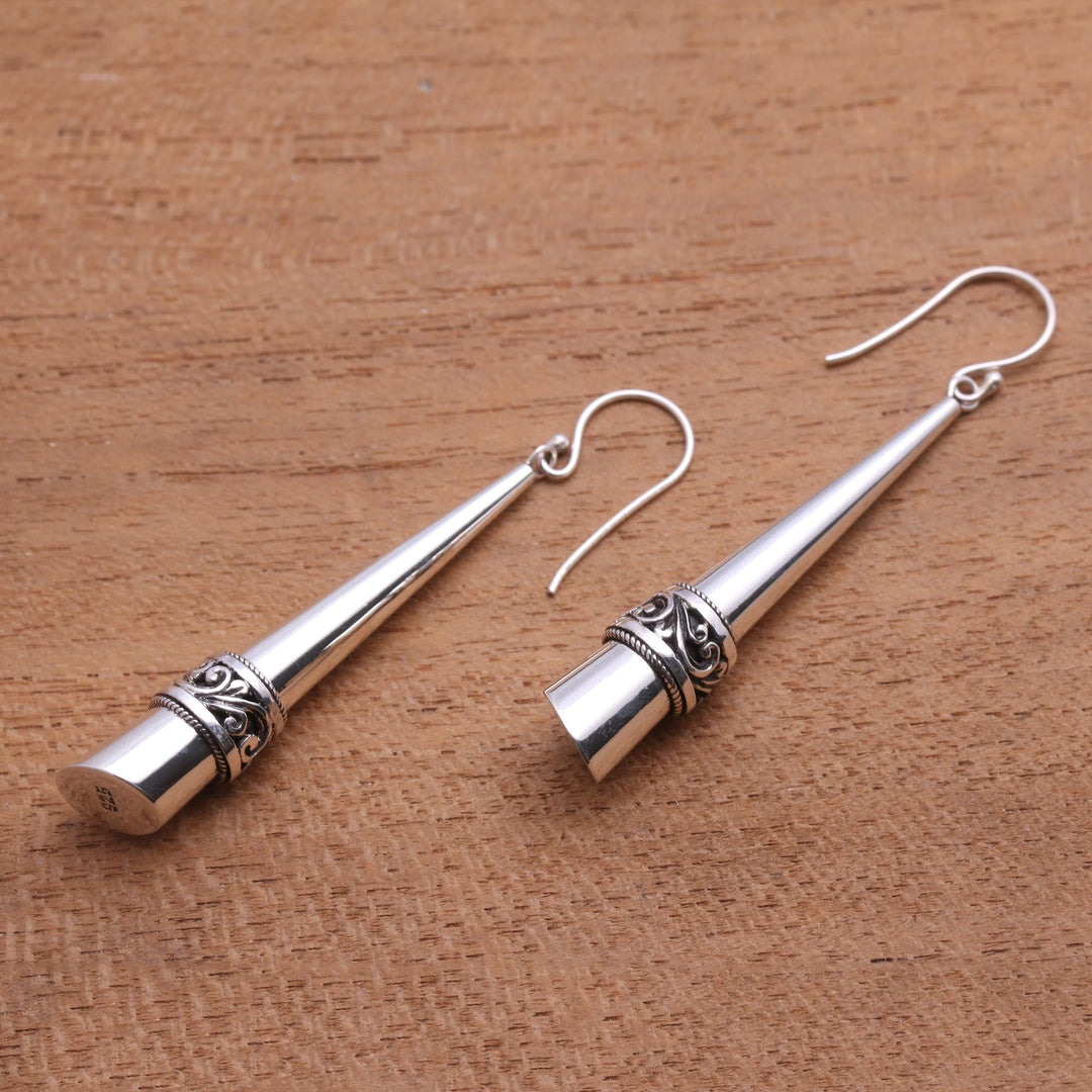 Silver Dangle Earrings - Modern Paths