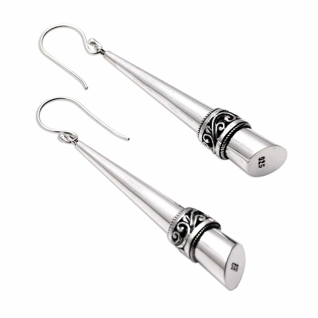 Silver Dangle Earrings - Modern Paths
