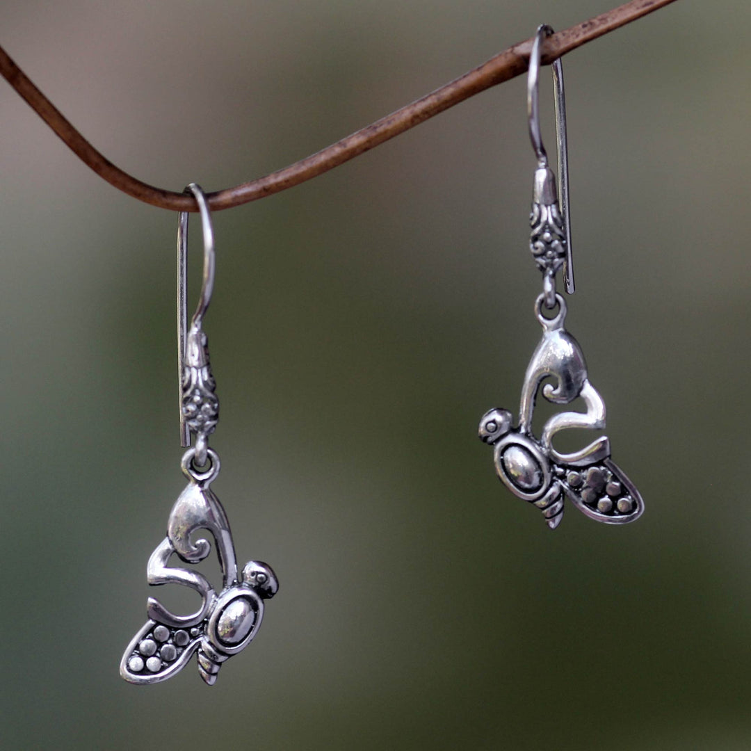 Handcrafted Butterfly Dangle Earringsnese Artisan - Little Butterfly