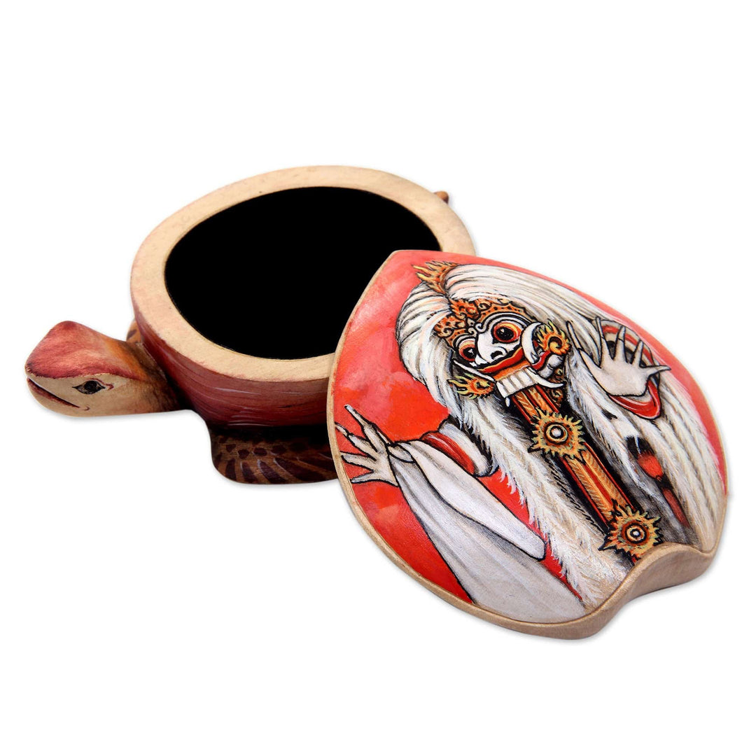 Turtle Shape Hand Painted Decorative Box - Rangda Turtle