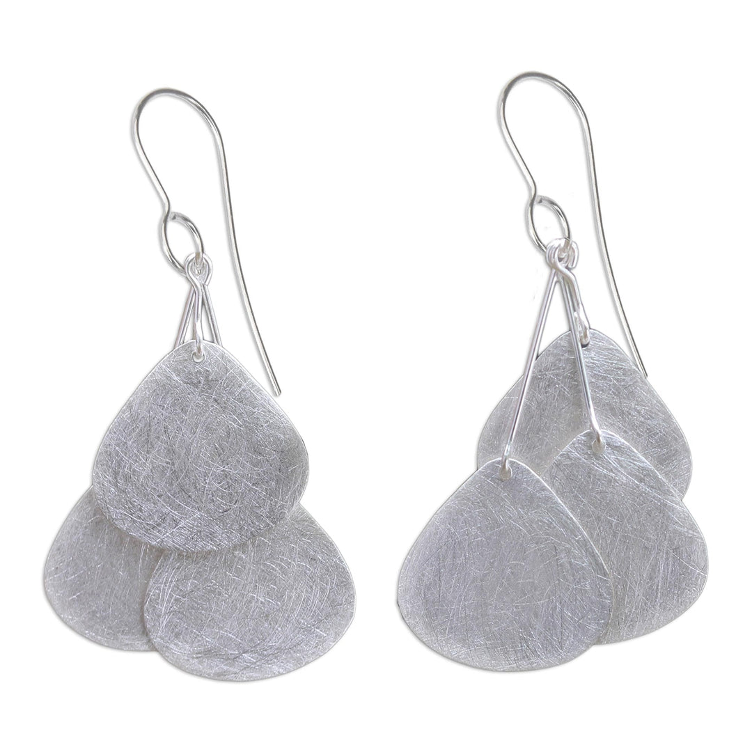 Sterling Silver Hook Earrings Jewelry - Tripartite Butterfly Wings