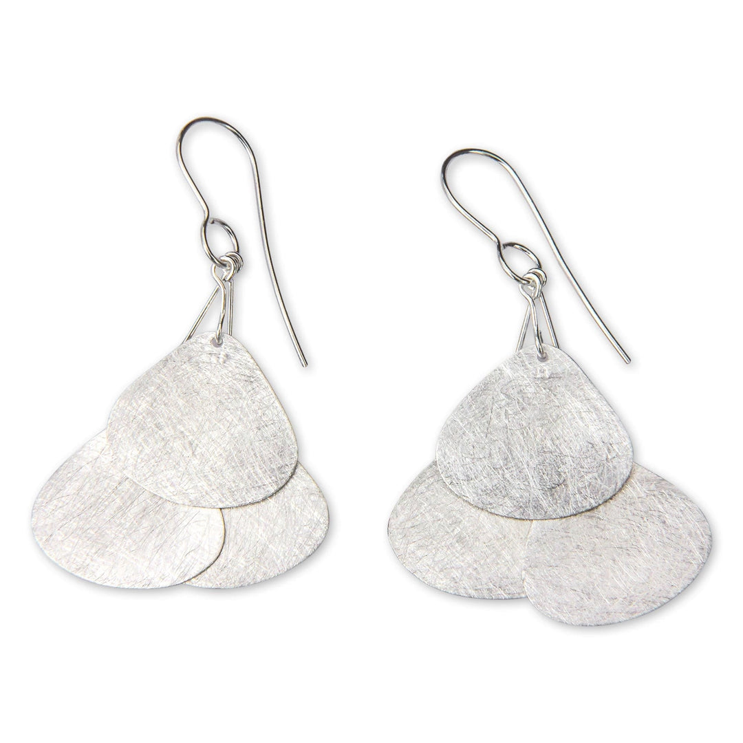 Sterling Silver Hook Earrings Jewelry - Tripartite Butterfly Wings