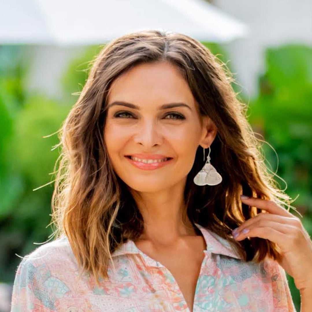 Sterling Silver Hook Earrings Jewelry - Tripartite Butterfly Wings