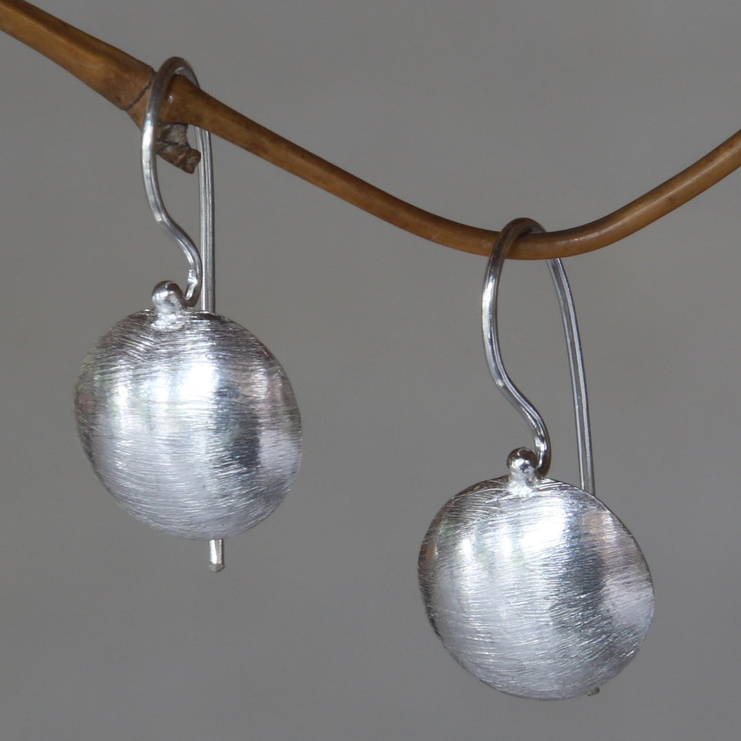 Sterling Silver Hook Earrings Minimalist Design - Gleam