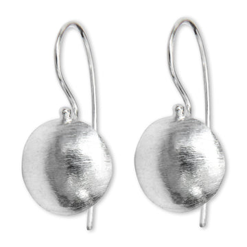 Sterling Silver Hook Earrings Minimalist Design - Gleam
