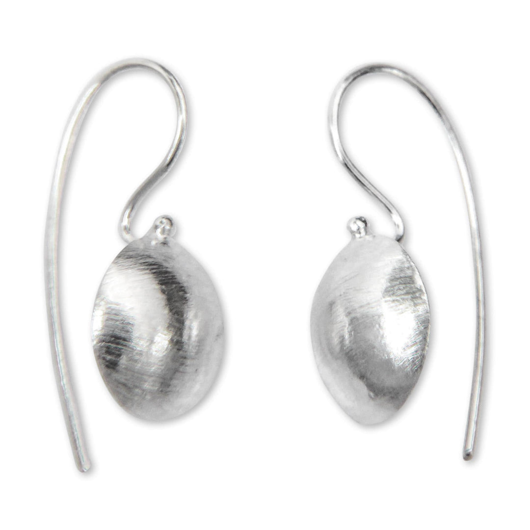 Sterling Silver Hook Earrings Minimalist Design - Gleam