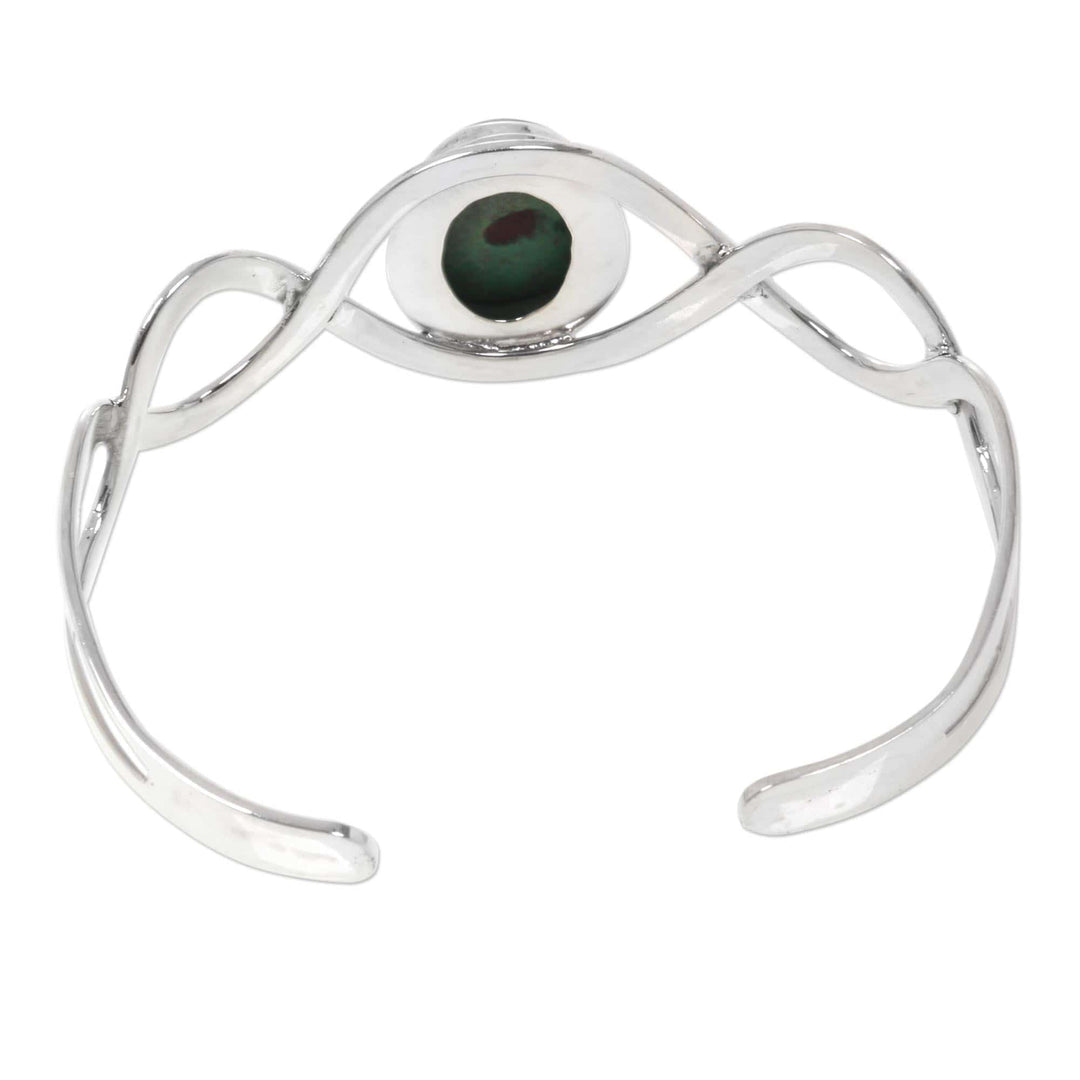 Sterling Silver and Reconstituted Turquoise Cuff Bracelet - DNA