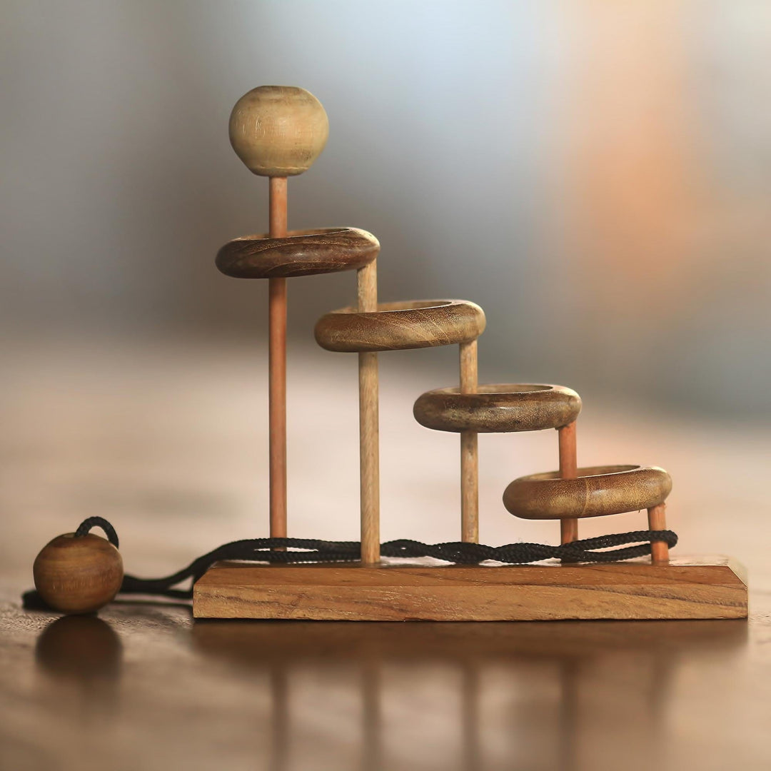 Teak Wood Desktop Puzzle Game - Magic Knot