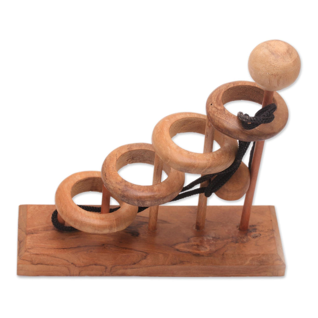 Teak Wood Desktop Puzzle Game - Magic Knot