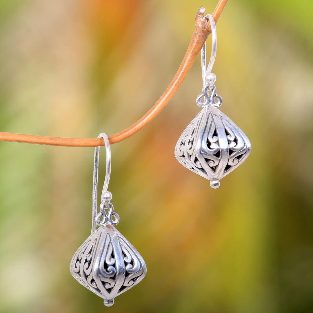 Women's 925 Sterling Silver Earrings from Indonesia - Silver Fruit