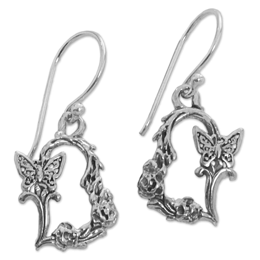 Sterling Silver Butterfly Dangle Earrings - Butterfly Flutter