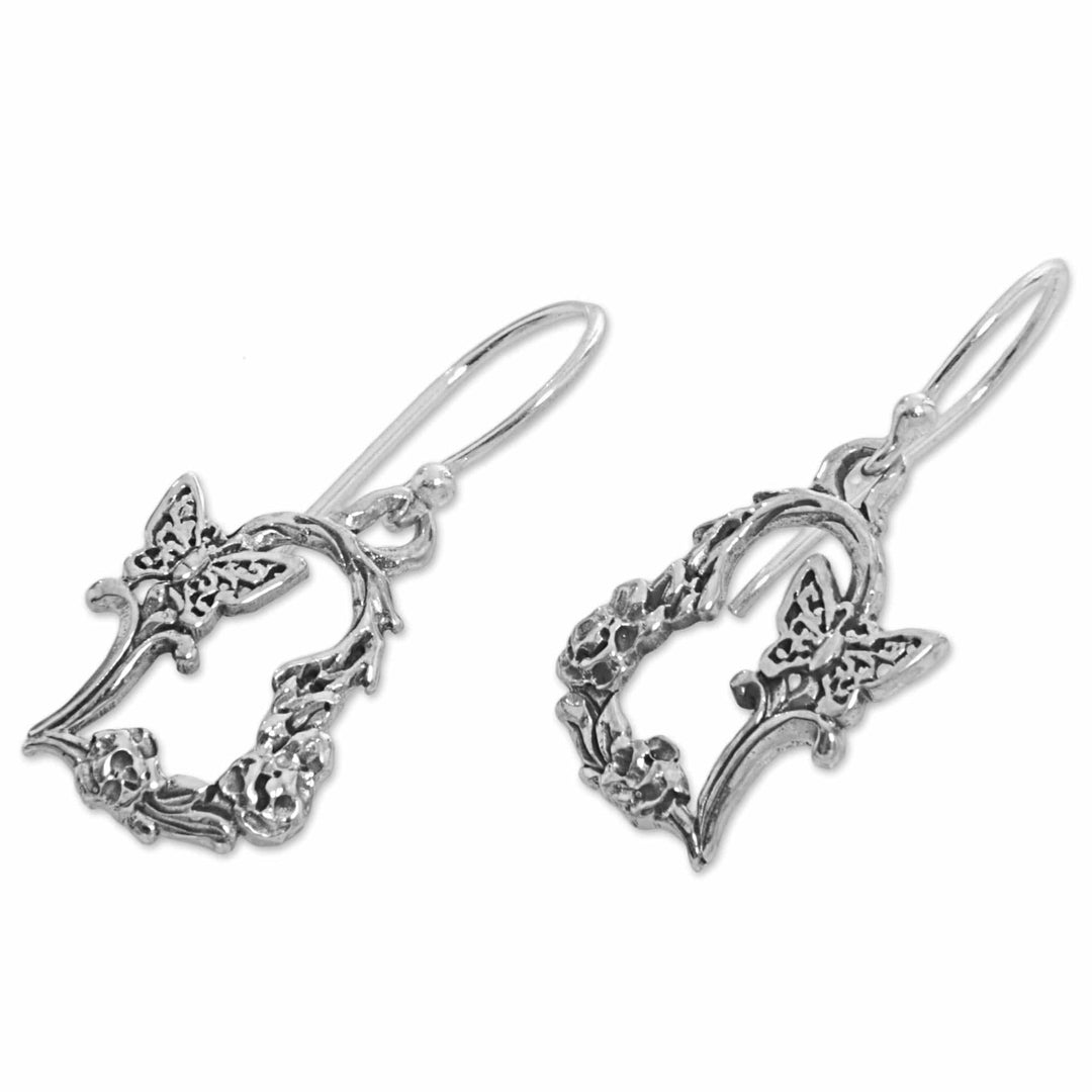 Sterling Silver Butterfly Dangle Earrings - Butterfly Flutter