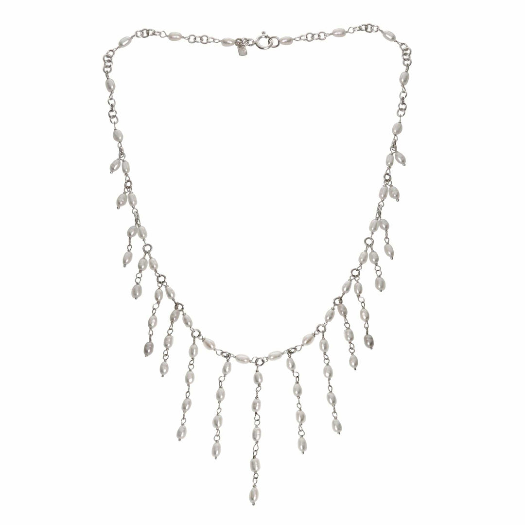 Cultured Pearl Waterfall Necklace from Indonesia - Elegant Princess