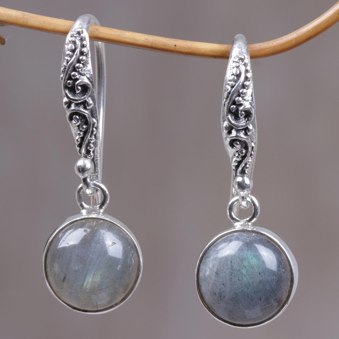 Sterling Silver Earrings Labradorite - Purity of Moonlight